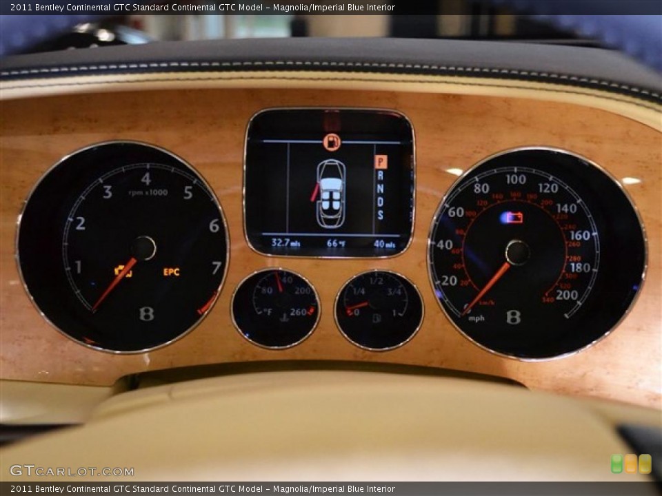 Magnolia/Imperial Blue Interior Gauges for the 2011 Bentley Continental GTC  #48522076