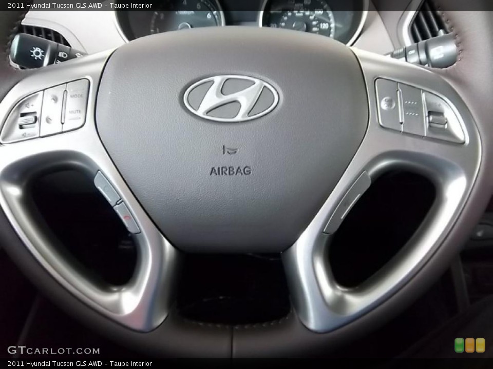 Taupe Interior Steering Wheel for the 2011 Hyundai Tucson GLS AWD #48522565