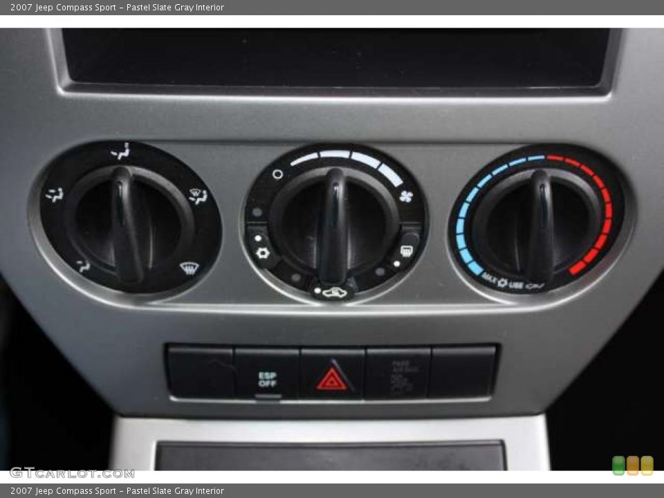 Pastel Slate Gray Interior Controls for the 2007 Jeep Compass Sport #48524590