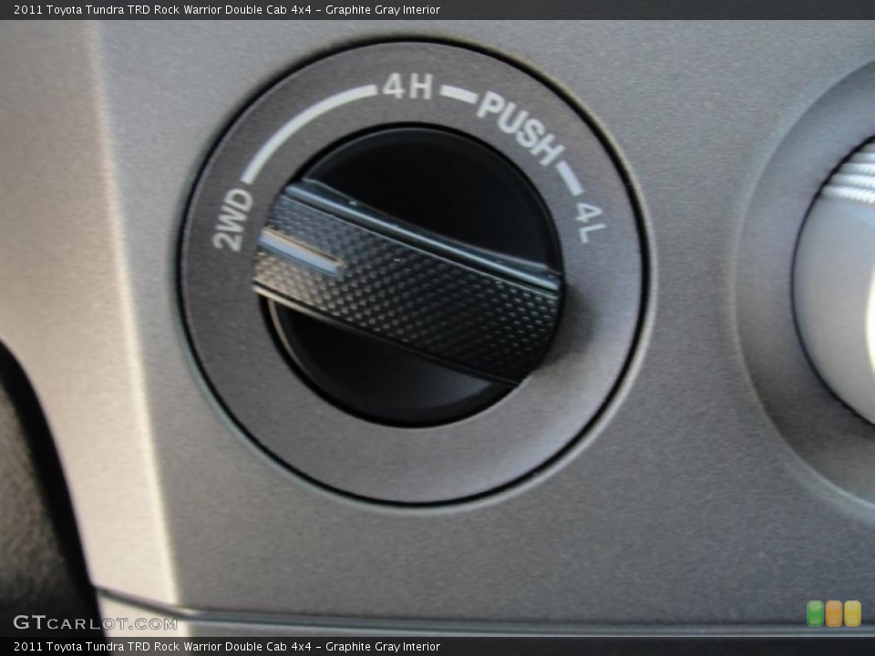 Graphite Gray Interior Controls for the 2011 Toyota Tundra TRD Rock Warrior Double Cab 4x4 #48533900