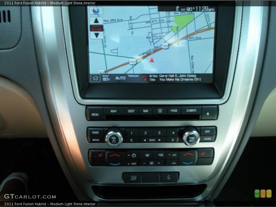 Medium Light Stone Interior Navigation for the 2011 Ford Fusion Hybrid #48533931