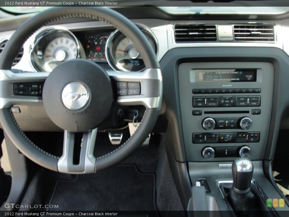 Charcoal Black Interior Dashboard for the 2012 Ford Mustang GT Premium Coupe #48534167