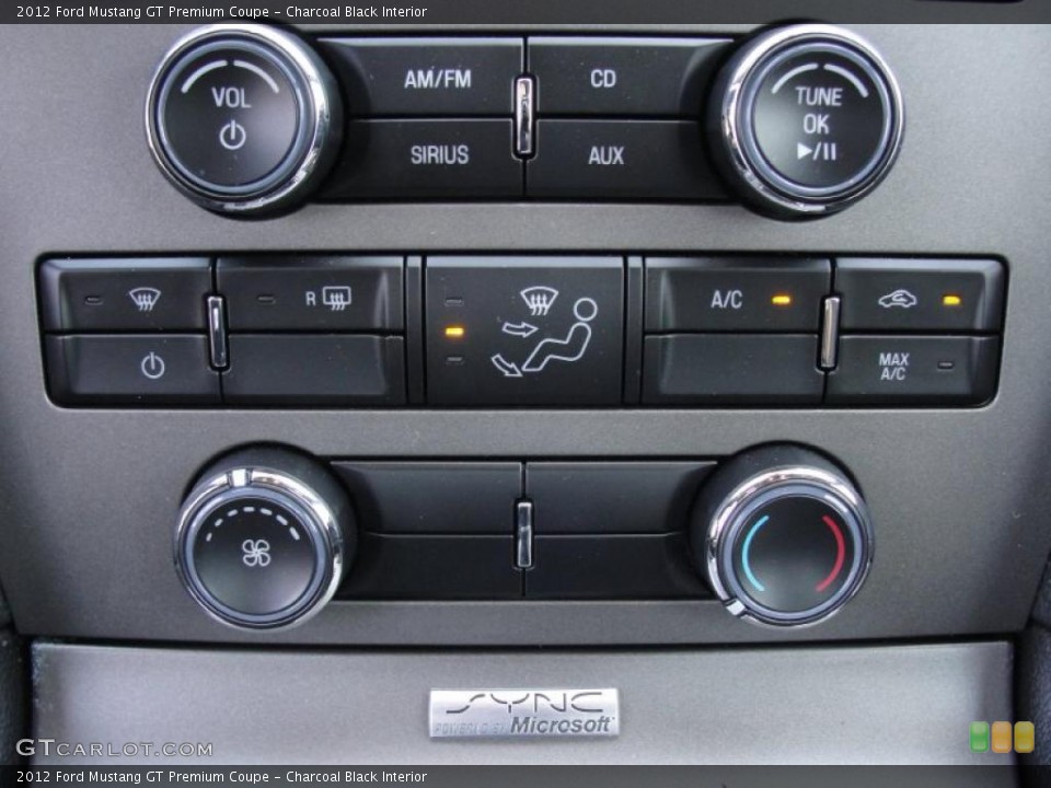 Charcoal Black Interior Controls for the 2012 Ford Mustang GT Premium Coupe #48534203
