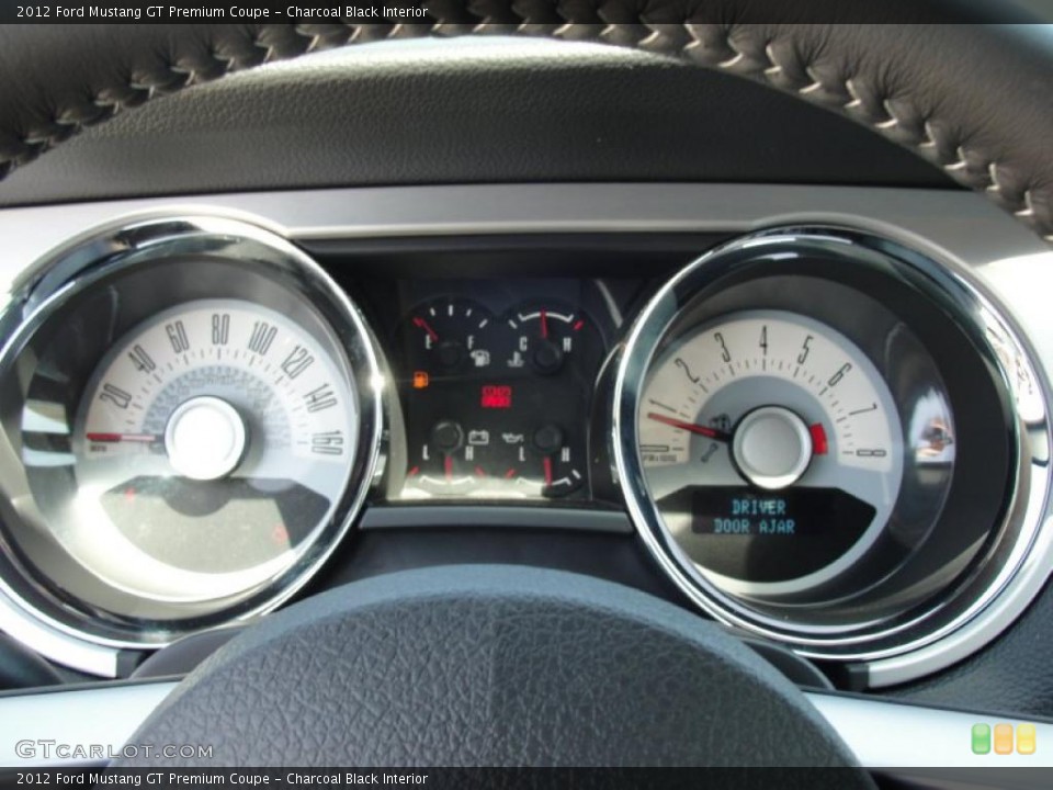 Charcoal Black Interior Gauges for the 2012 Ford Mustang GT Premium Coupe #48534233