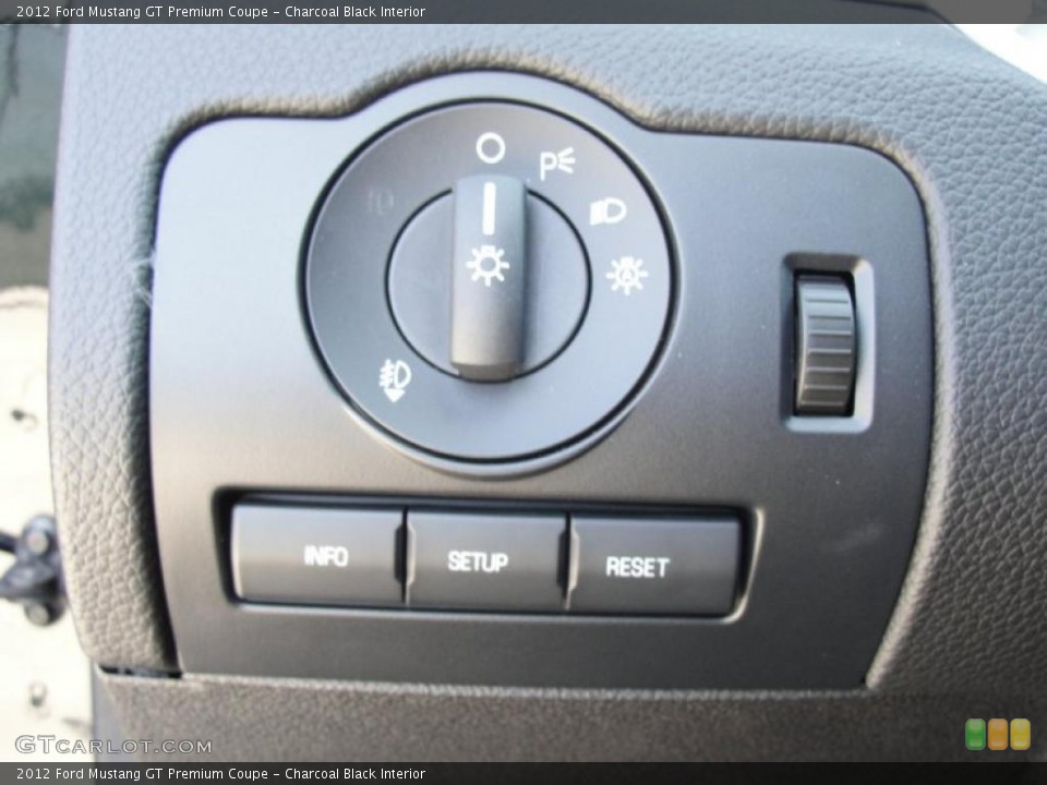 Charcoal Black Interior Controls for the 2012 Ford Mustang GT Premium Coupe #48534242
