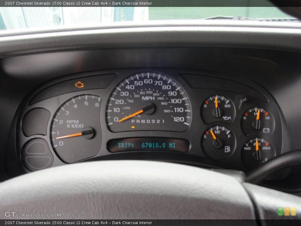 Dark Charcoal Interior Gauges for the 2007 Chevrolet Silverado 1500 Classic LS Crew Cab 4x4 #48537593