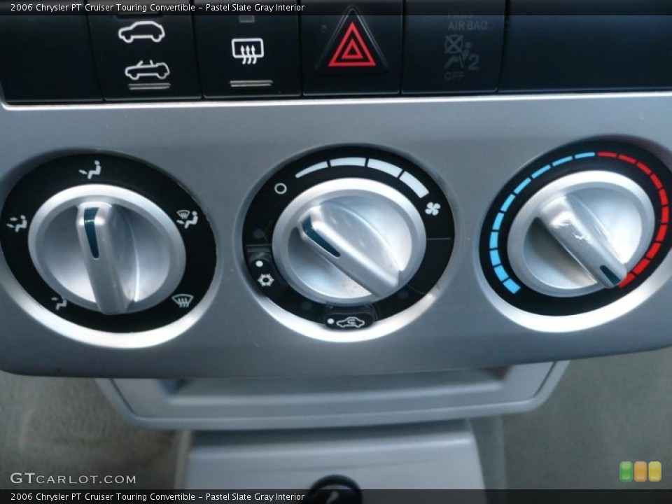 Pastel Slate Gray Interior Controls for the 2006 Chrysler PT Cruiser Touring Convertible #48538166