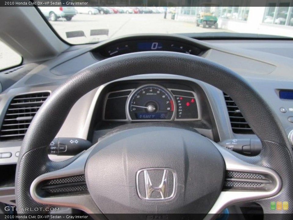 Gray Interior Steering Wheel for the 2010 Honda Civic DX-VP Sedan #48538886