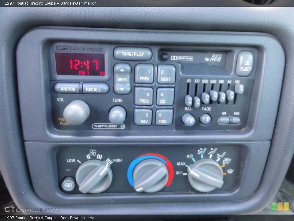 Dark Pewter Interior Controls for the 1997 Pontiac Firebird Coupe #48543344