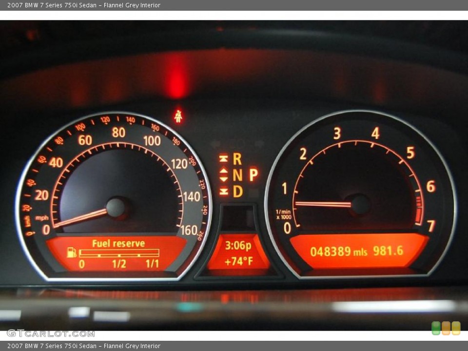 Flannel Grey Interior Gauges for the 2007 BMW 7 Series 750i Sedan #48545360