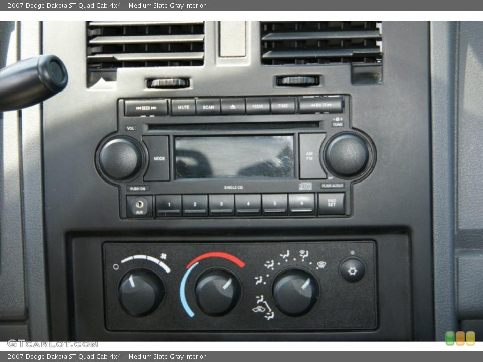 Medium Slate Gray Interior Controls for the 2007 Dodge Dakota ST Quad Cab 4x4 #48546882
