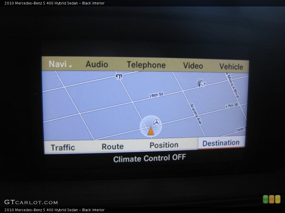 Black Interior Navigation for the 2010 Mercedes-Benz S 400 Hybrid Sedan #48546923