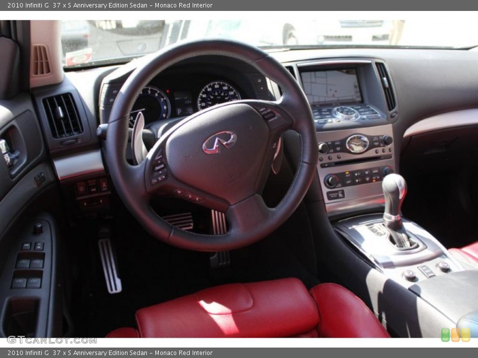 Monaco Red Interior Dashboard for the 2010 Infiniti G  37 x S Anniversary Edition Sedan #48550682