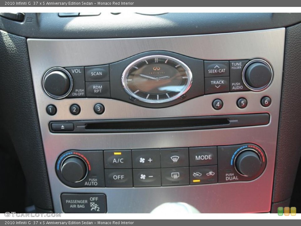 Monaco Red Interior Controls for the 2010 Infiniti G  37 x S Anniversary Edition Sedan #48550724