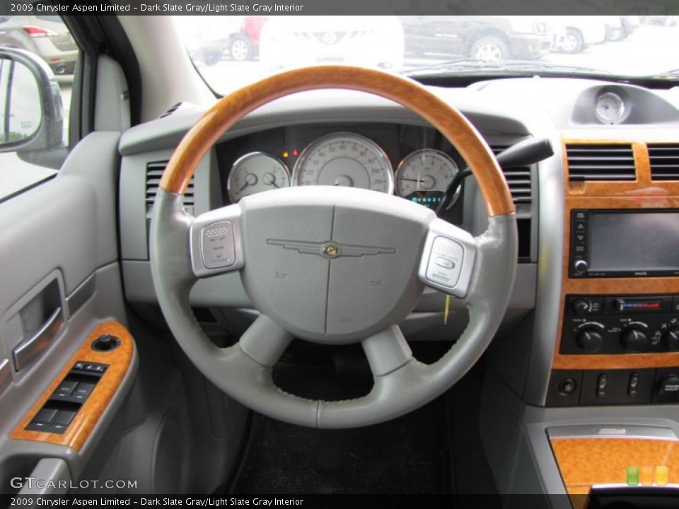Dark Slate Gray/Light Slate Gray Interior Steering Wheel for the 2009 Chrysler Aspen Limited #48551927