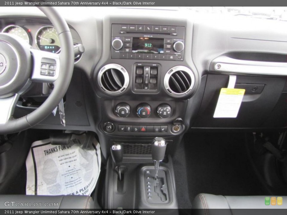 Black/Dark Olive Interior Controls for the 2011 Jeep Wrangler Unlimited Sahara 70th Anniversary 4x4 #48552518
