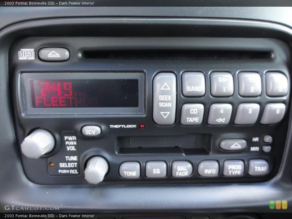 Dark Pewter Interior Controls for the 2003 Pontiac Bonneville SSEi #48554558