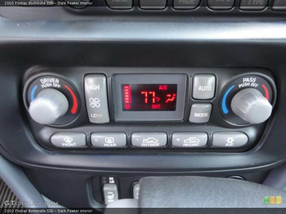 Dark Pewter Interior Controls for the 2003 Pontiac Bonneville SSEi #48554564