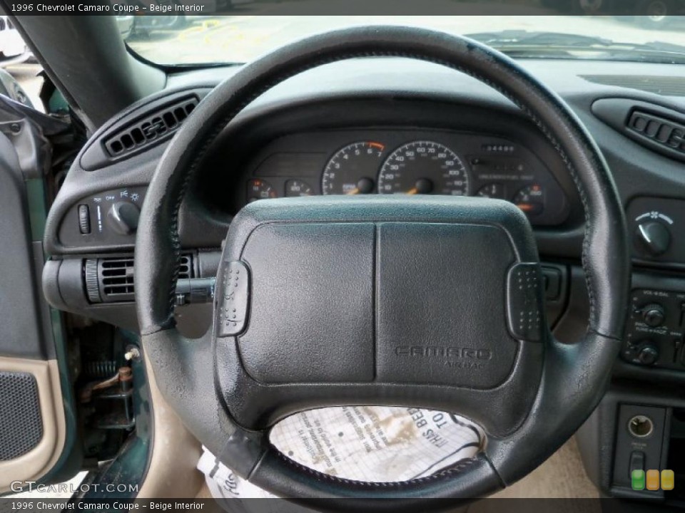 Beige Interior Steering Wheel for the 1996 Chevrolet Camaro Coupe #48558623