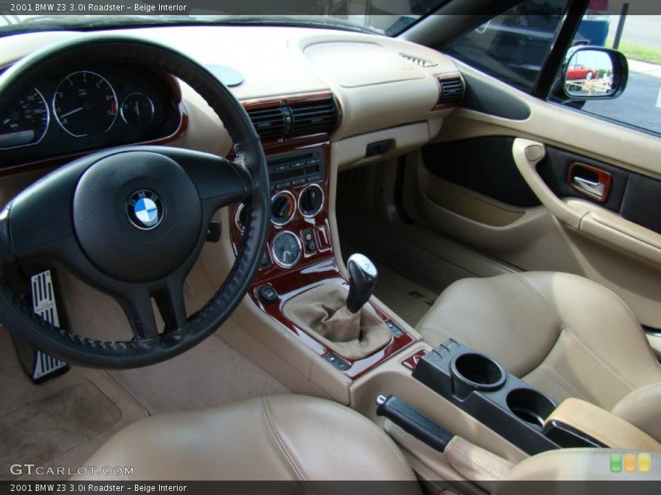 Beige Interior Prime Interior for the 2001 BMW Z3 3.0i Roadster #48558683