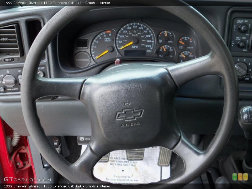 Graphite Interior Steering Wheel for the 1999 Chevrolet Silverado 1500 Extended Cab 4x4 #48558896