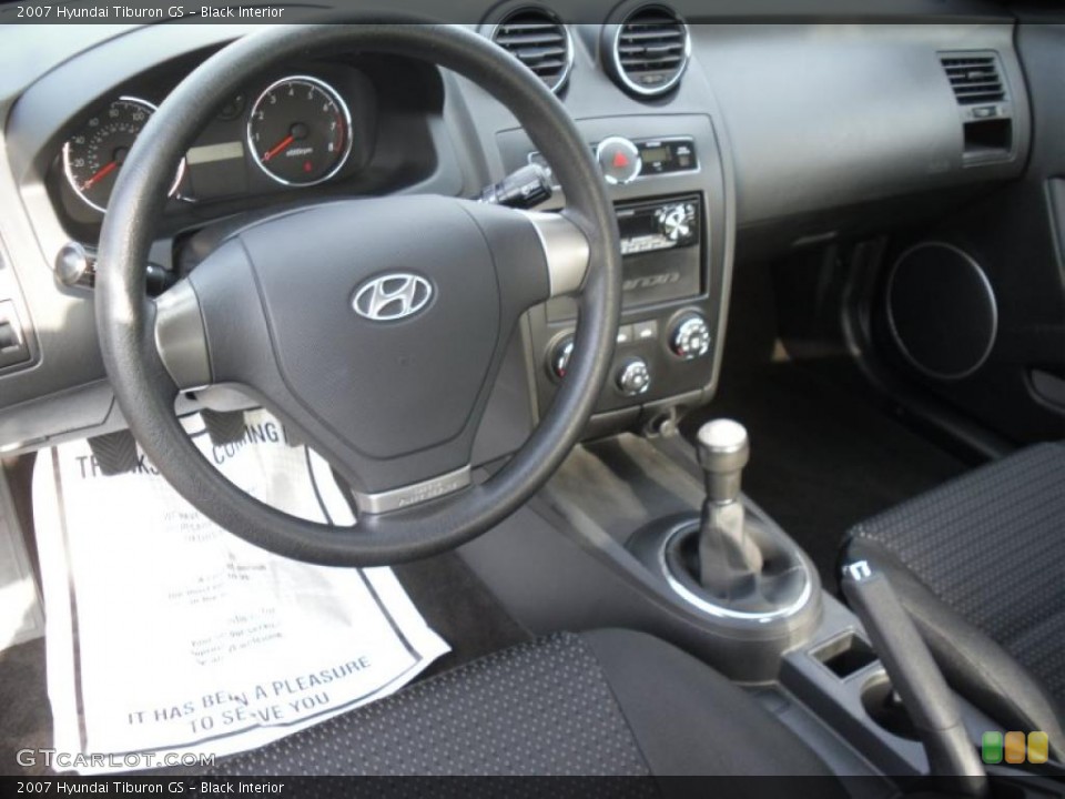 Black Interior Dashboard for the 2007 Hyundai Tiburon GS #48560267