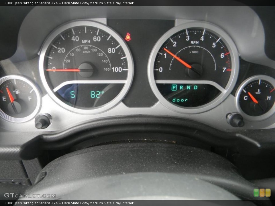 Dark Slate Gray/Medium Slate Gray Interior Gauges for the 2008 Jeep Wrangler Sahara 4x4 #48563998