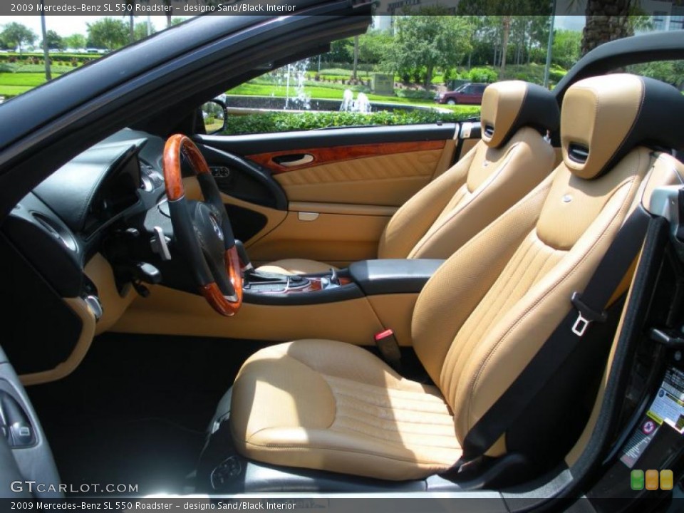 designo Sand/Black Interior Photo for the 2009 Mercedes-Benz SL 550 Roadster #48564949