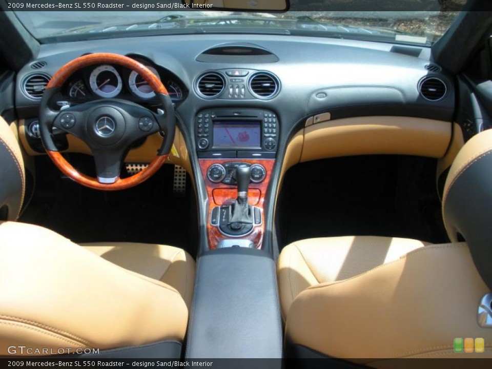 designo Sand/Black Interior Dashboard for the 2009 Mercedes-Benz SL 550 Roadster #48565000