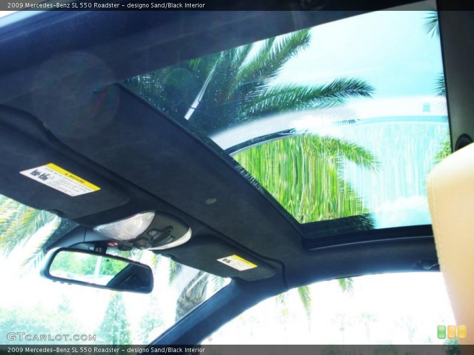 designo Sand/Black Interior Sunroof for the 2009 Mercedes-Benz SL 550 Roadster #48565027