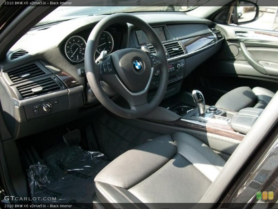 Black 2010 BMW X6 Interiors