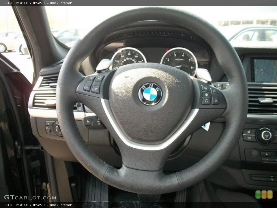 Black Interior Steering Wheel for the 2010 BMW X6 xDrive50i #48573365