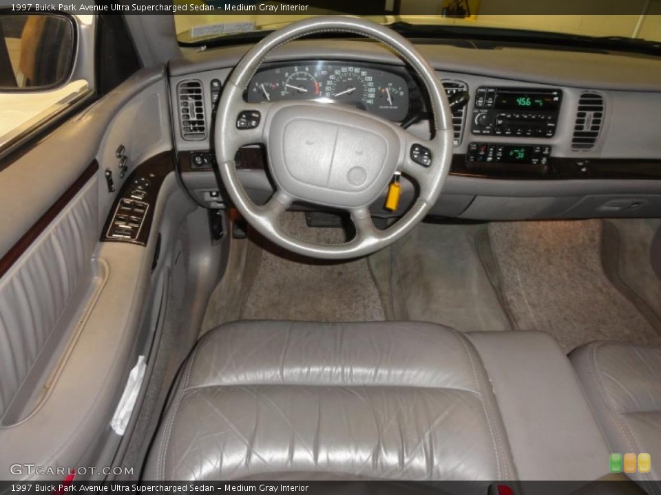 Medium Gray Interior Steering Wheel for the 1997 Buick Park Avenue Ultra Supercharged Sedan #48576460
