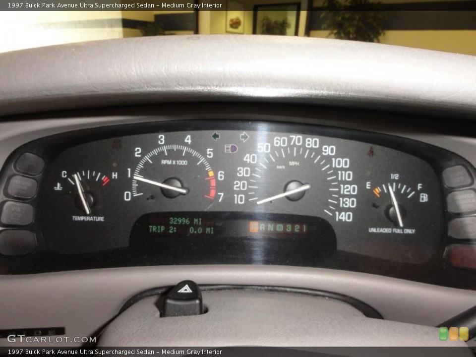 Medium Gray Interior Gauges for the 1997 Buick Park Avenue Ultra Supercharged Sedan #48576515