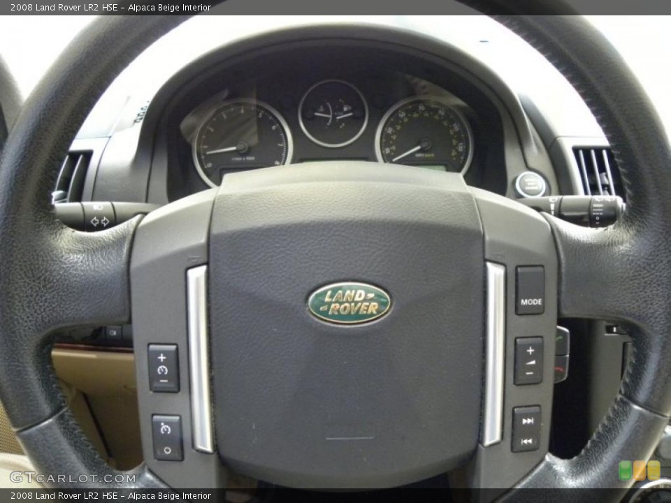 Alpaca Beige Interior Steering Wheel for the 2008 Land Rover LR2 HSE #48579915