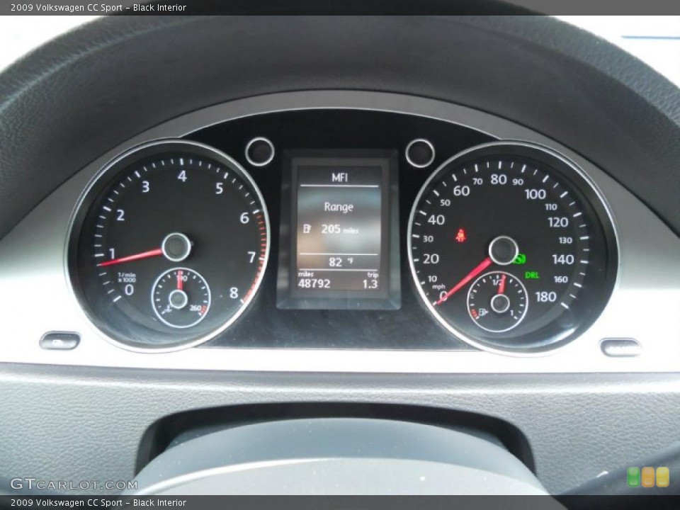 Black Interior Gauges for the 2009 Volkswagen CC Sport #48582190