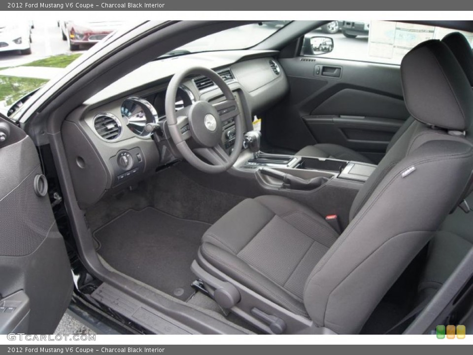 Charcoal Black Interior Prime Interior for the 2012 Ford Mustang V6 Coupe #48583368