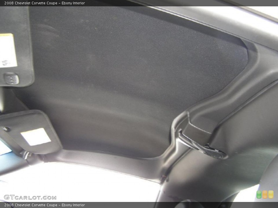 Ebony Interior Sunroof for the 2008 Chevrolet Corvette Coupe #48586393