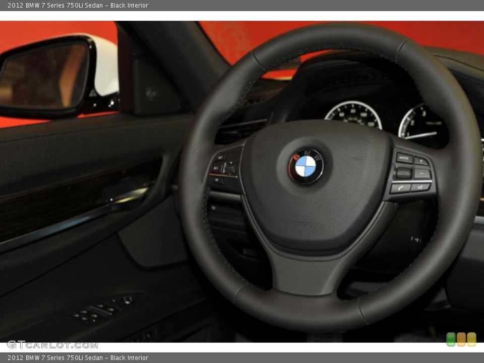 Black Interior Steering Wheel for the 2012 BMW 7 Series 750Li Sedan #48586424