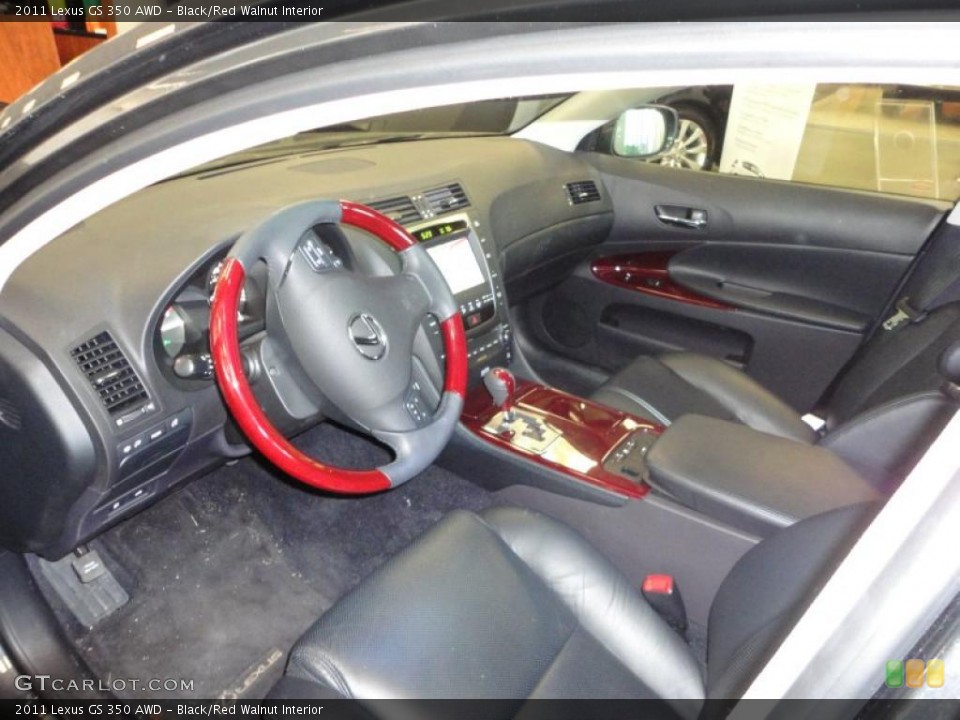 Black/Red Walnut Interior Photo for the 2011 Lexus GS 350 AWD #48589153