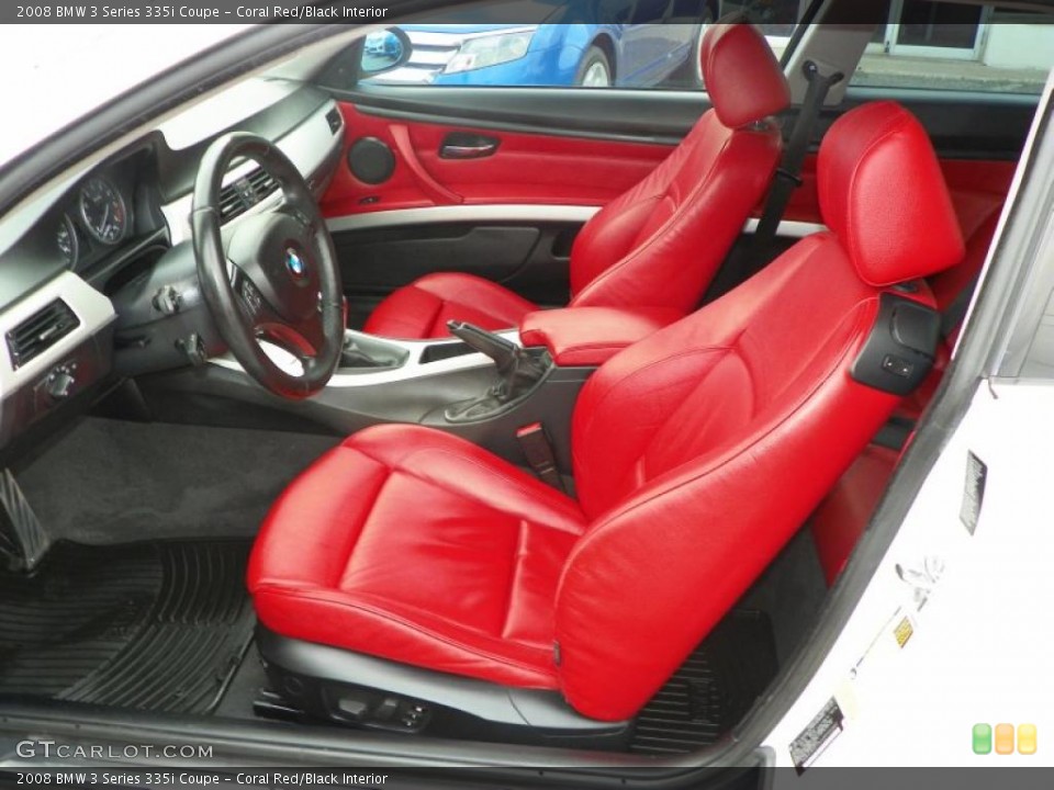 Coral Red/Black Interior Photo for the 2008 BMW 3 Series 335i Coupe #48593233