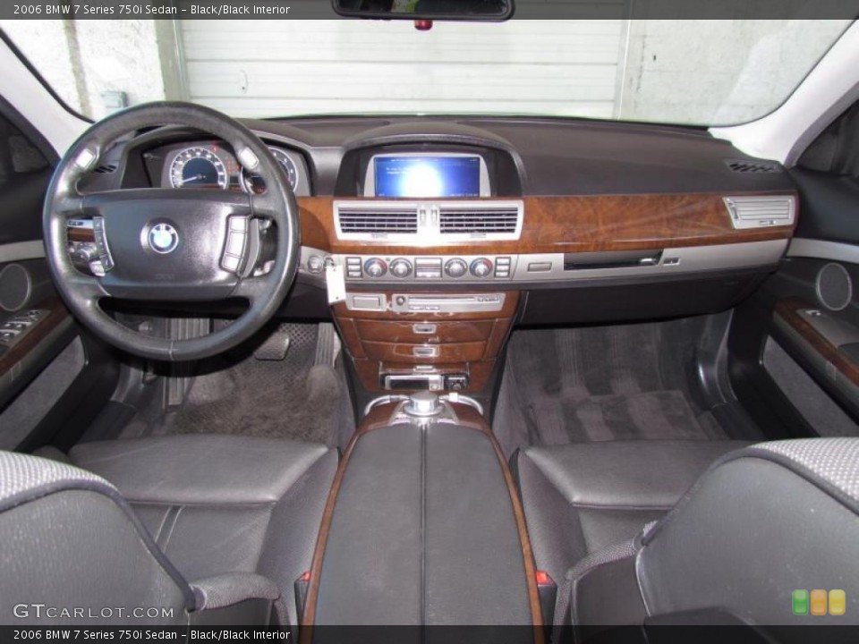 Black/Black Interior Dashboard for the 2006 BMW 7 Series 750i Sedan #48594373