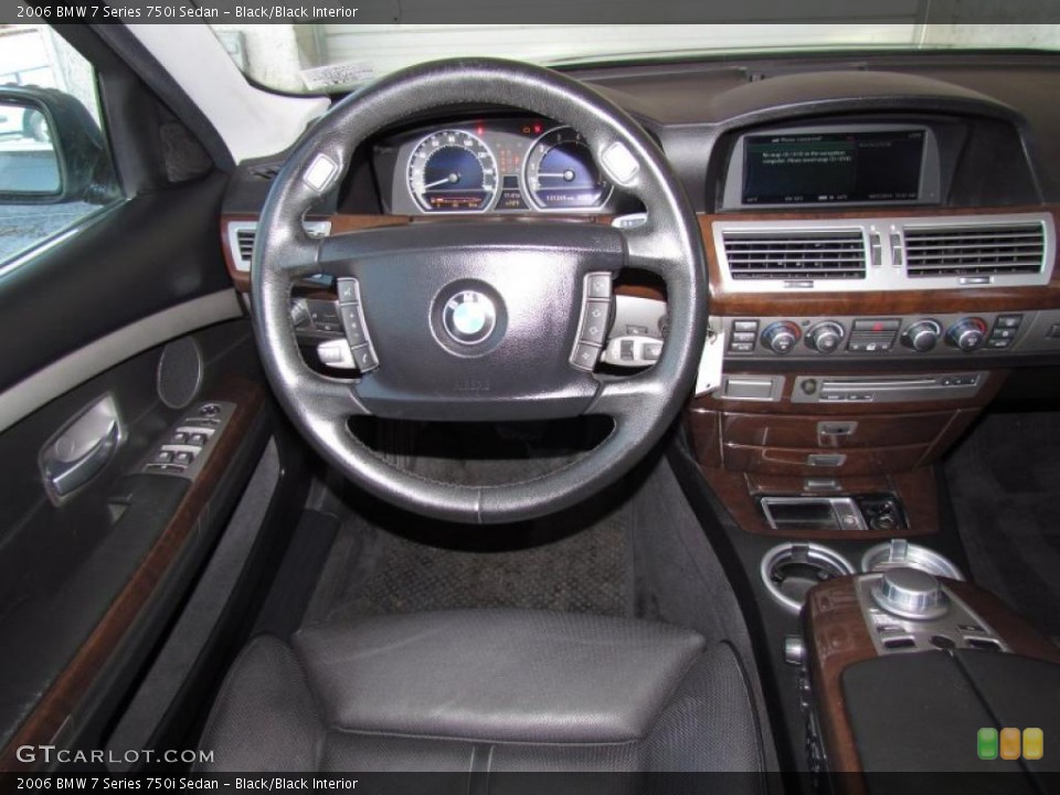 Black/Black Interior Dashboard for the 2006 BMW 7 Series 750i Sedan #48594388