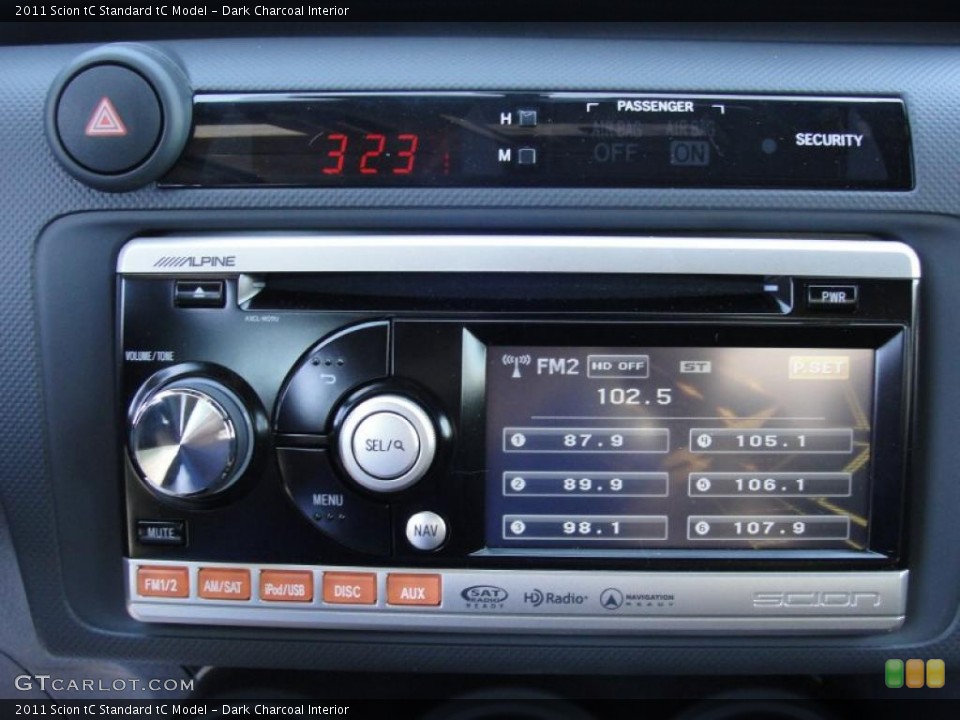 Dark Charcoal Interior Controls for the 2011 Scion tC  #48603980