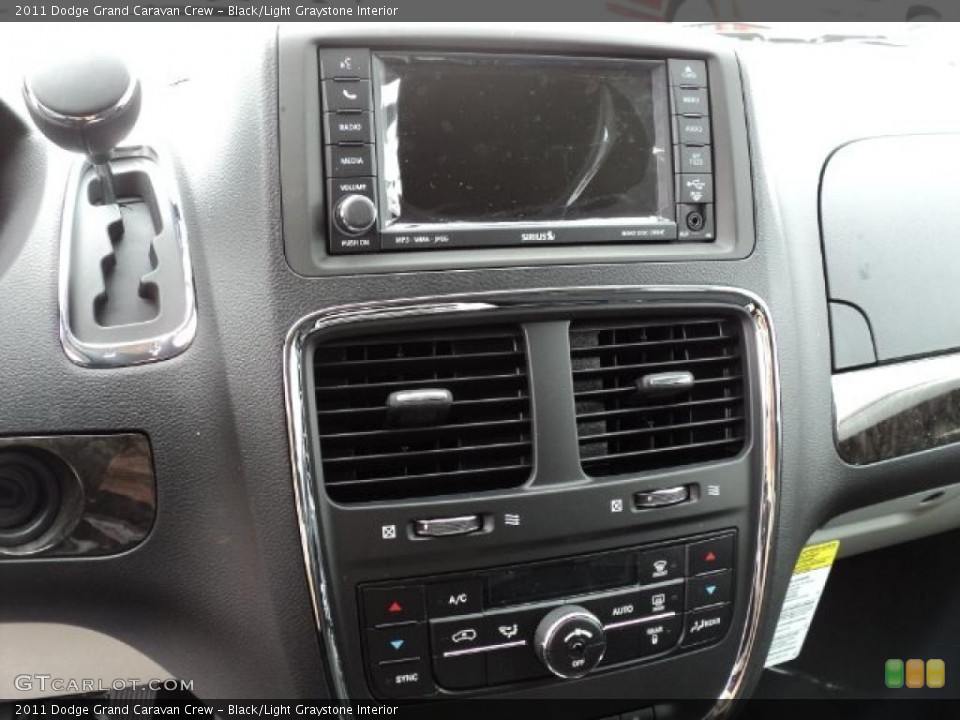 Black/Light Graystone Interior Controls for the 2011 Dodge Grand Caravan Crew #48606233