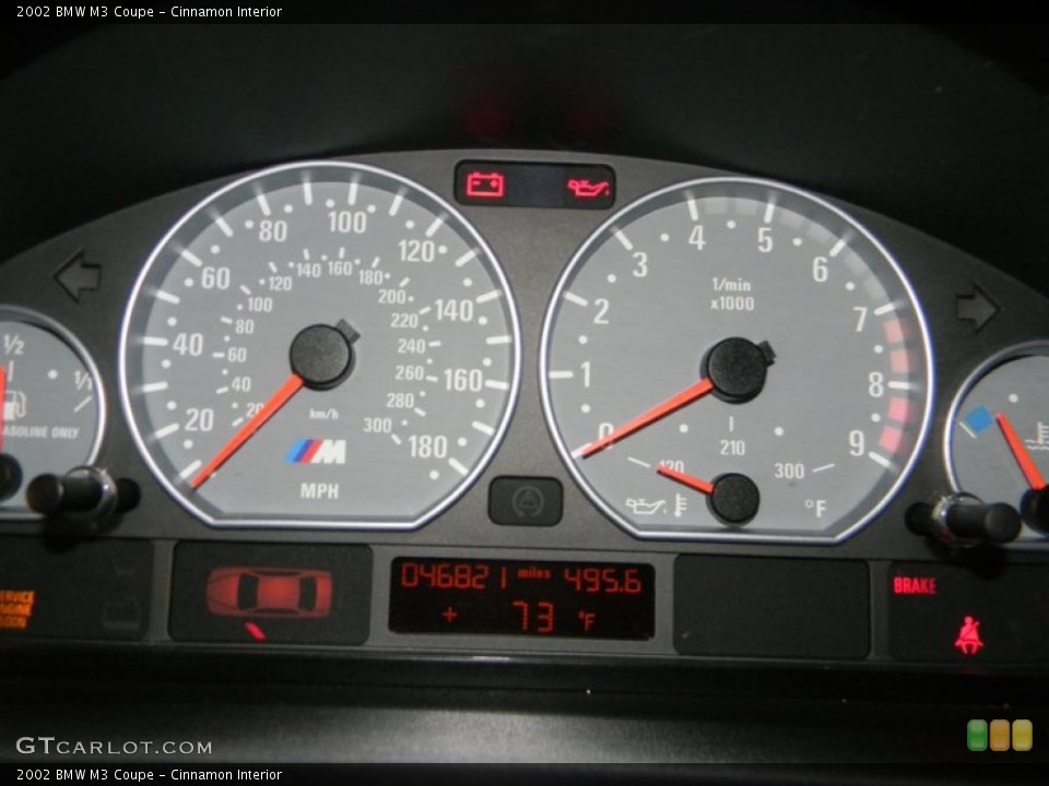 Cinnamon Interior Gauges for the 2002 BMW M3 Coupe #48606611