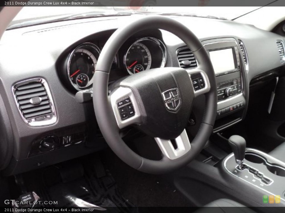 Black Interior Steering Wheel for the 2011 Dodge Durango Crew Lux 4x4 #48606728