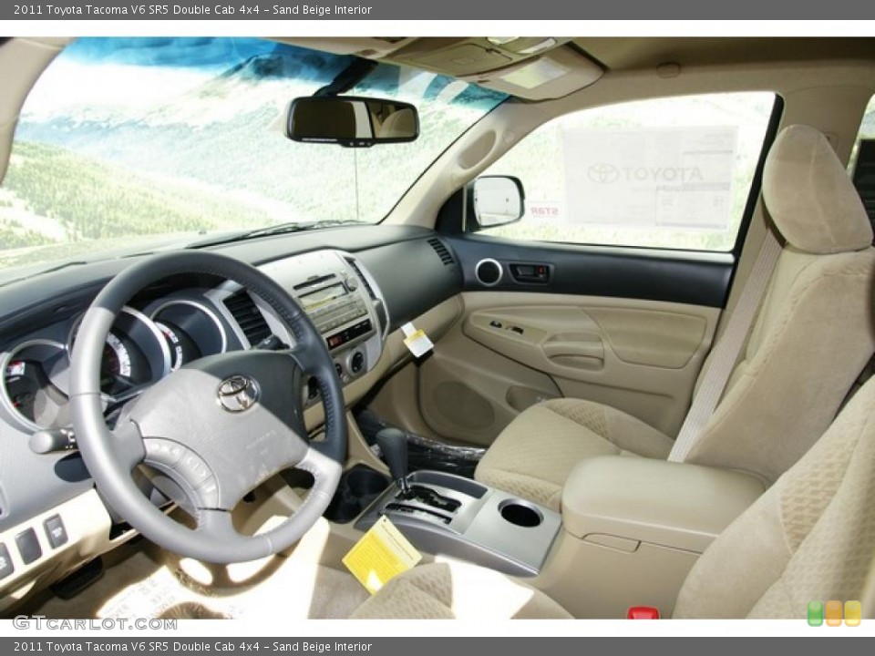 Sand Beige Interior Photo for the 2011 Toyota Tacoma V6 SR5 Double Cab 4x4 #48609869