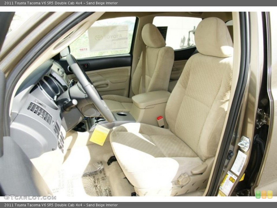 Sand Beige Interior Photo for the 2011 Toyota Tacoma V6 SR5 Double Cab 4x4 #48609884