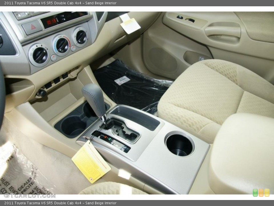 Sand Beige Interior Transmission for the 2011 Toyota Tacoma V6 SR5 Double Cab 4x4 #48609899